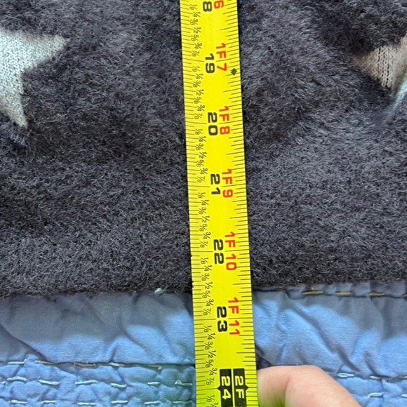 Simply Southern Gray & White Stars Long Sleeve Sweater Polyester Women's Small - Picture 8 of 9